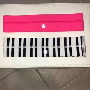 lulu lemon headbands- set of 2!